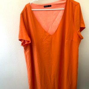 Peach simple lined dress